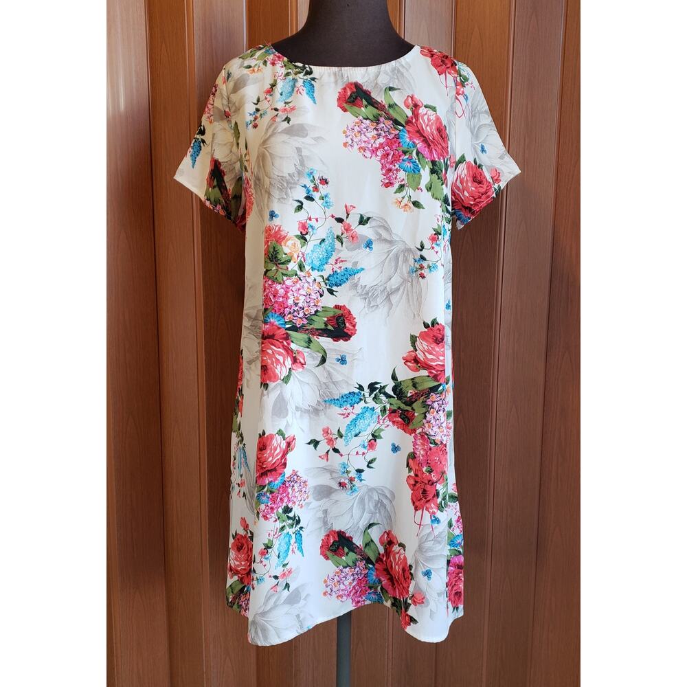 Red Lolly size small multicolored floral print tunic